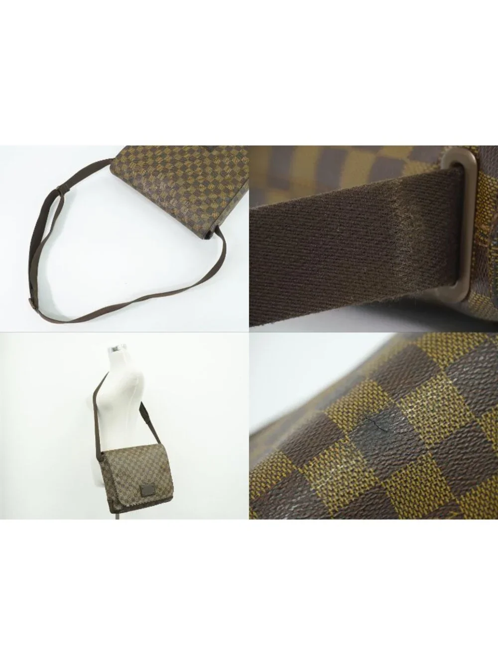 Louis Vuitton LV Brooklyn MM Damier Ebene Shoulder Bag Brown